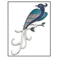 ENAMEL BROOCH BIRD OF PARADISE